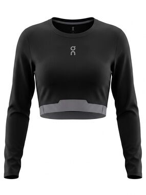 On Running Train Long Sleeve Crop Top Women’s XL Black Athletic NWT